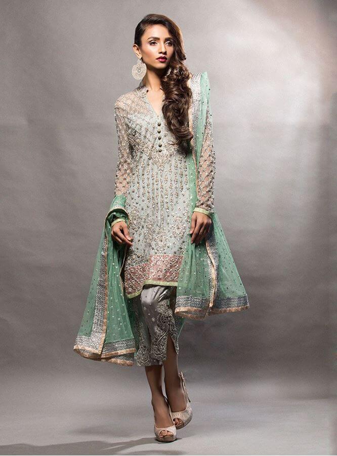 Latest Pakistani Party Wedding Wear Dresses 2017 For Women FashionGlint