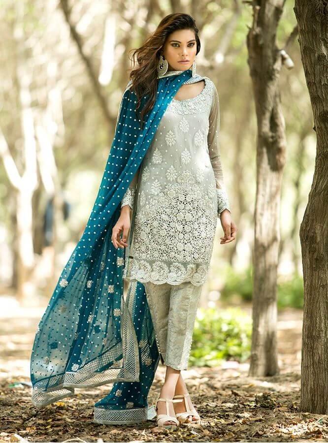 Latest Pakistani Party Wedding Wear Dresses 2017 For Women FashionGlint